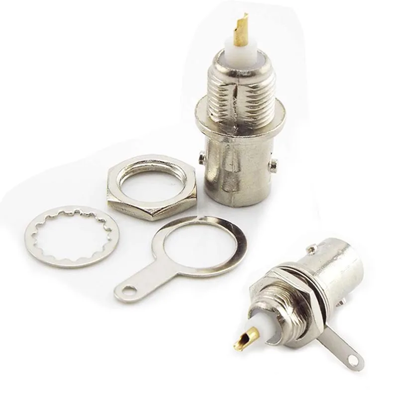 5/10pcs BNC Female Connectors Adapter Panel Chassis Mount Coaxial Cable Monitor Accessories For Welding Machine Parts C6