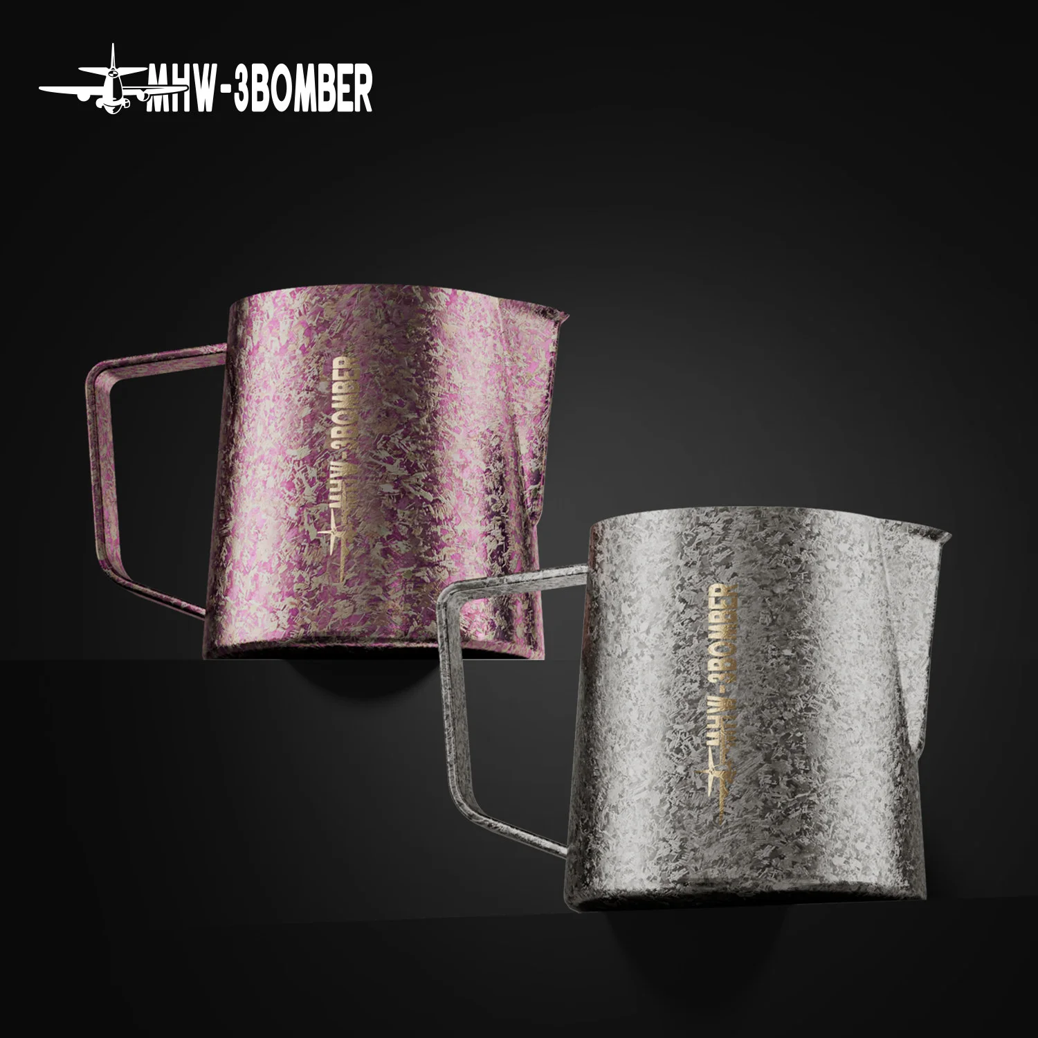 IN STOCK MHW-3BOMBER 600ML Pure Titanium Milk Pitcher Espresso Latte Art Jug Lightweight Antibacterial Milk Coffee Frothing Cups