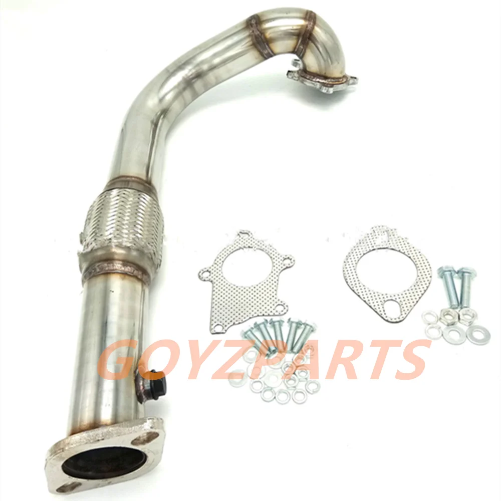 Car Modification Stainless Steel Exhaust Pipe For T3 T4 Bolt Flange+2 Bolt 1998-2000 Honda Civic D15 D16 Series EE EJ EK