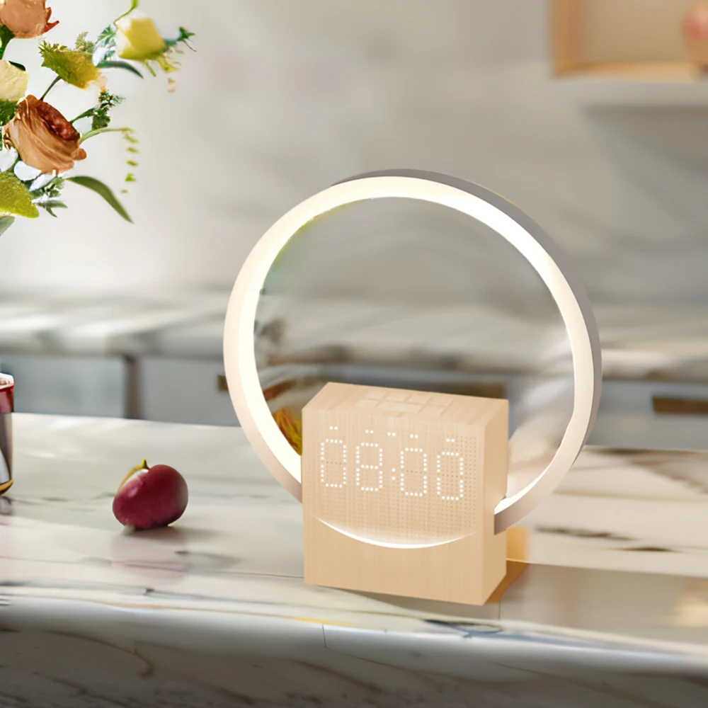 Sunrise Simulation Alarm Clock with White Noise Machine LED Desk Night Light Home Office Decor for Bedroom
