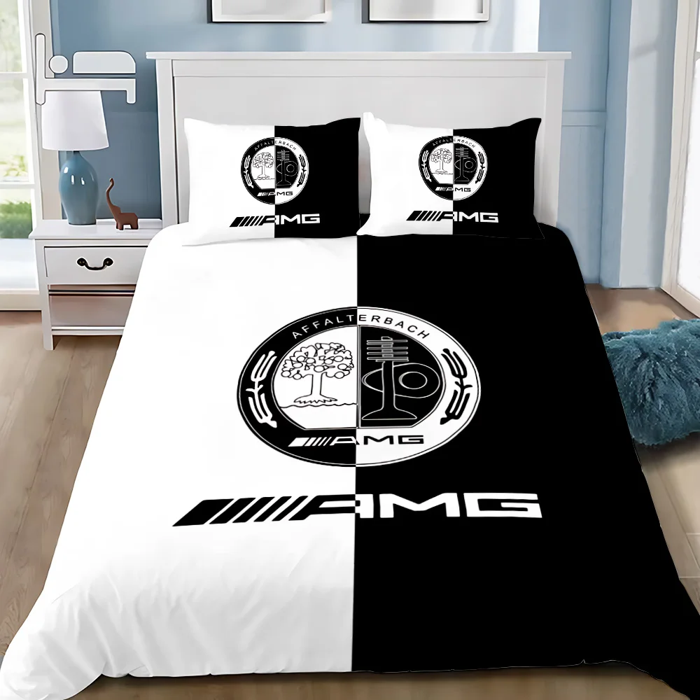 Duvet Cover Pillowcase Bedding Set M-Mercedess benzs A-Amgs Adult Boy Girl Bedroom Decoration Children Gift Single Double Large