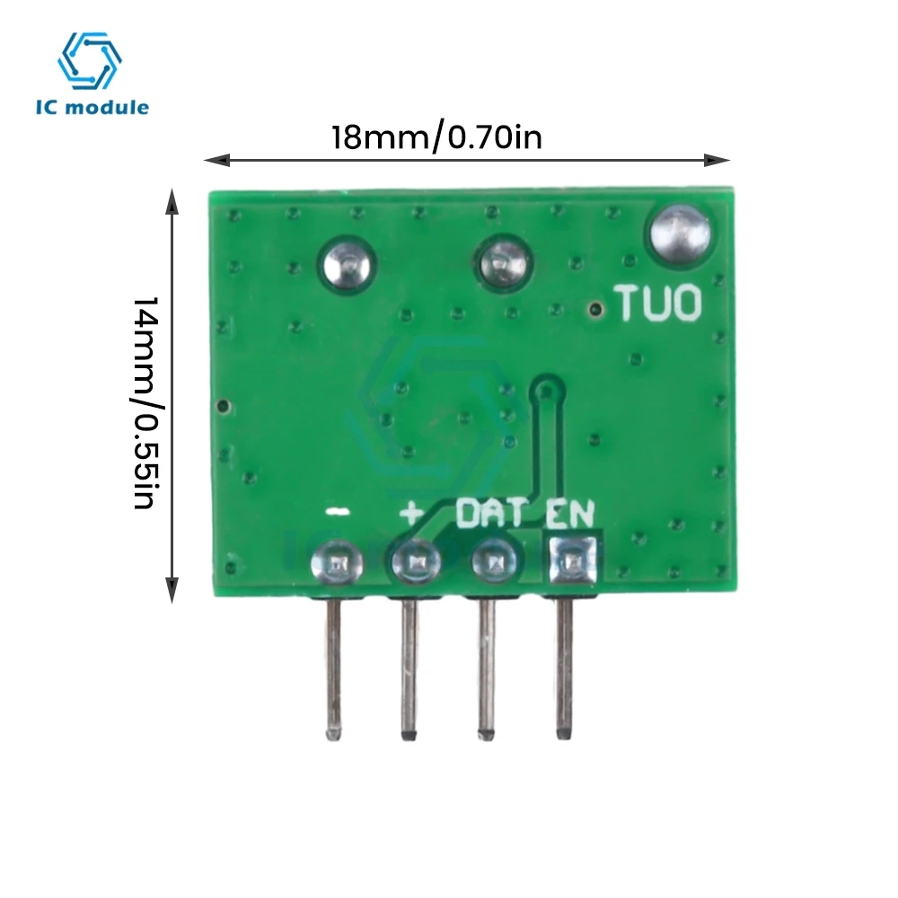 Módulo receptor y transmisor de RF superheterodino, 433 Mhz, 433 Mhz, controles remotos para Arduino, módulo inalámbrico, Kits de bricolaje