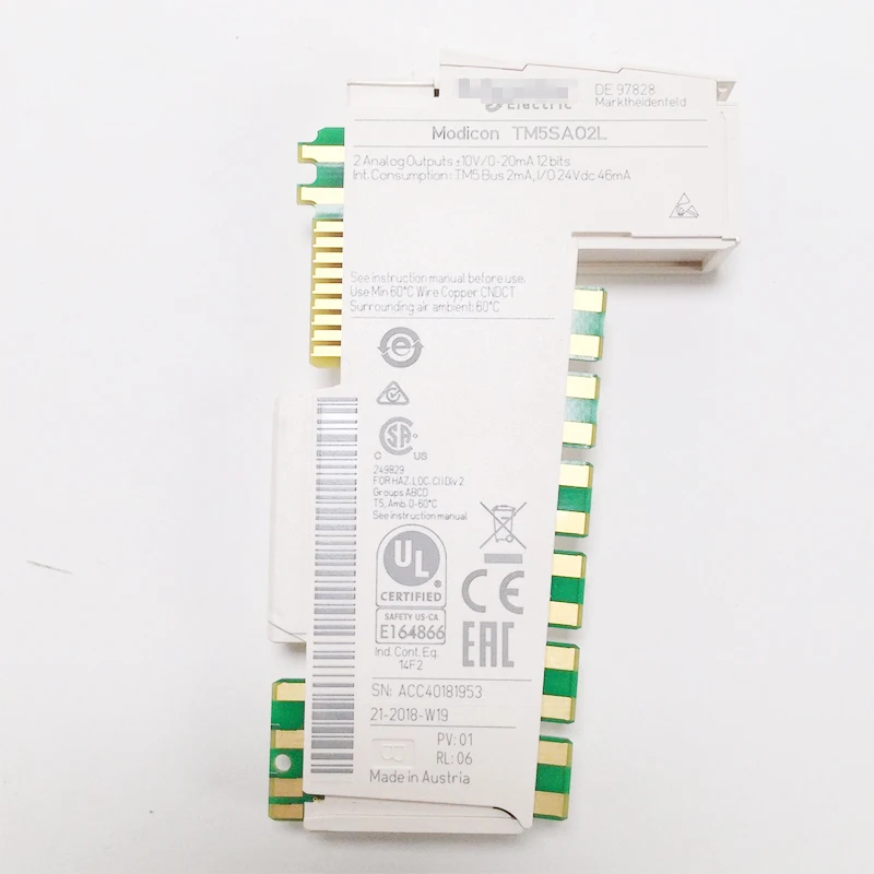 Brand New 100% Original Sch Nei Der TM5SAO2L Analog Output Module Modicon TM5 20 +/-10V 0 to 20mA 12bits