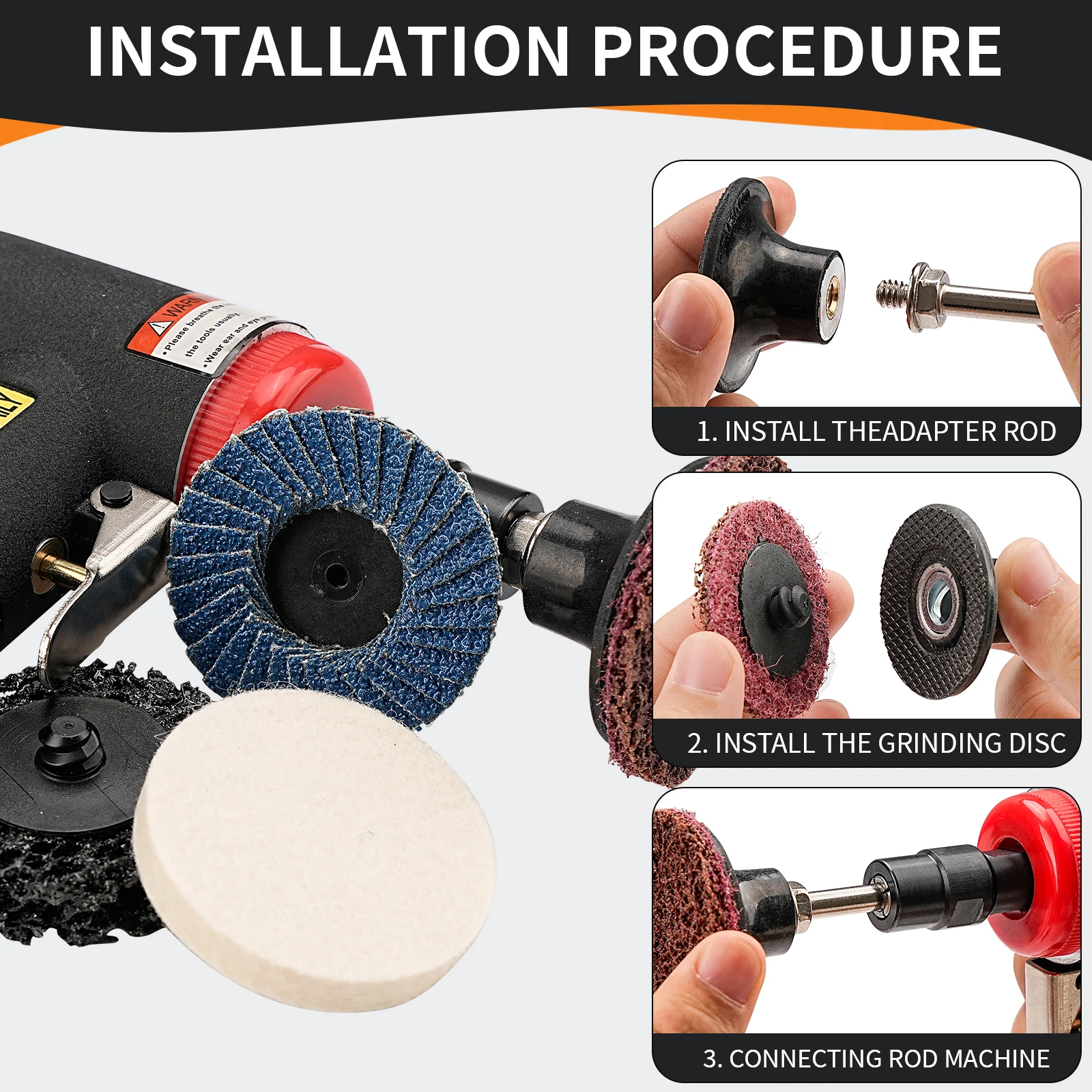 70 Teile/satz 2 "R-Typ Schnell Ändern Disc 50mm Schleif Disc Roll Lock Oberfläche Konditionierung Disc für metall Rost Entfernung Holz Entgraten