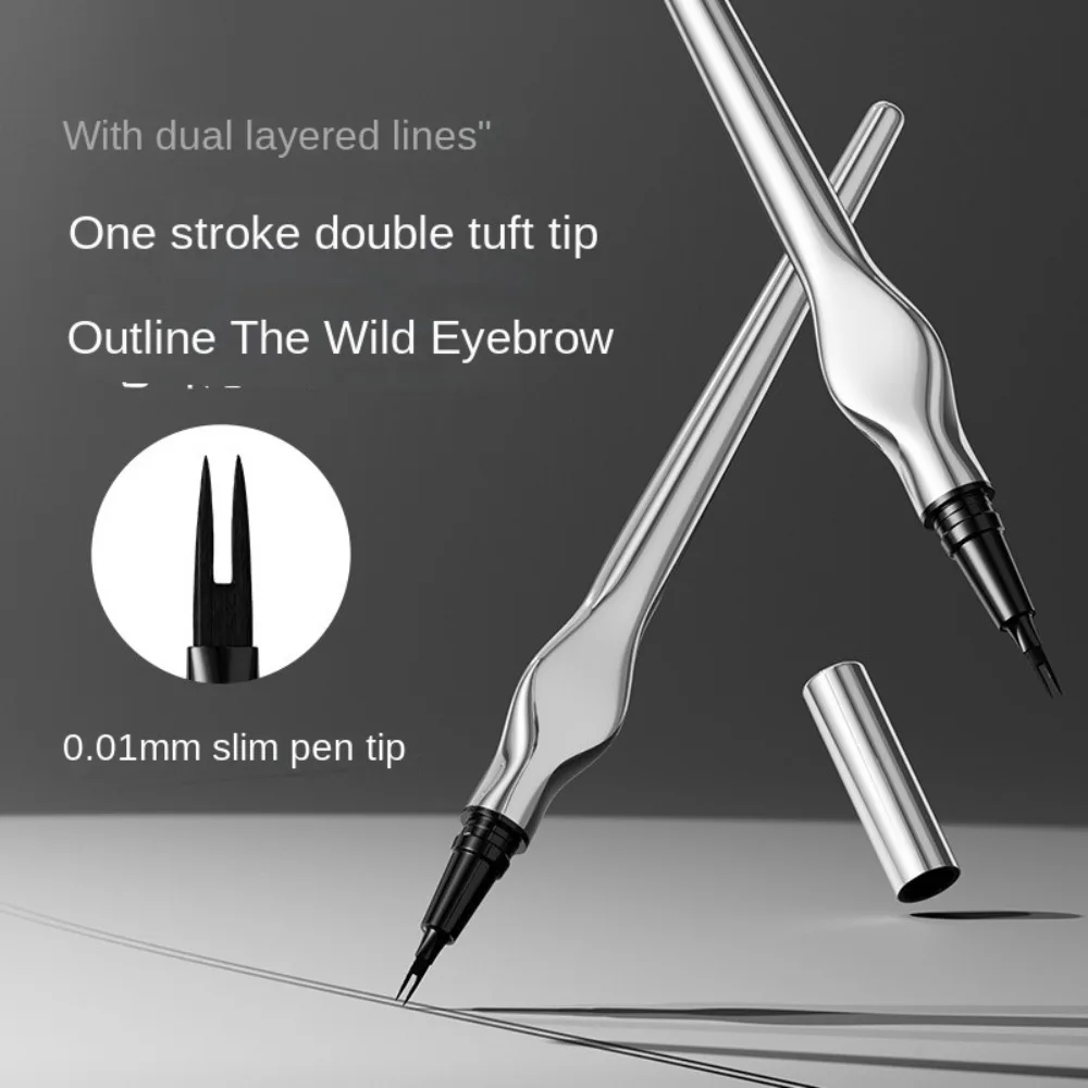 Professional Waterproof Wild Eyebrow Pencil 2 Points Ultra-Fine Tip Korean Brow Pen Long Lasting Easy Grip Eyebrow
