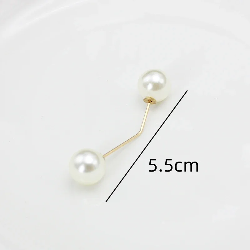Big White Pearl Golden Ball Beads Clothing Brooches for Women Lapel Safety Sweater Coat Dress Pins Badge Buckle Accessories