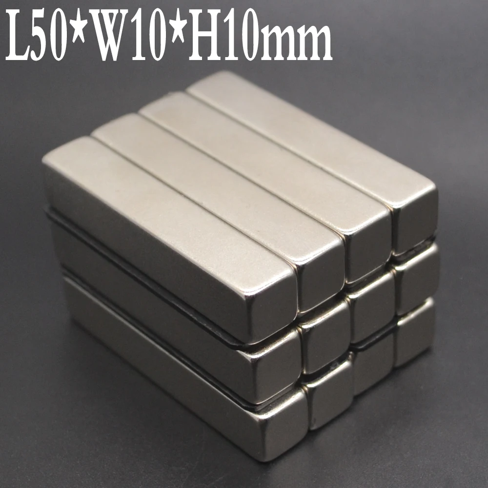 

1/2/5/100PCS 50*10*10mm neodymium magnet Rare Earth NEO Magnets 50x10x10 Very Powerful Block Magnets 50mm x 10mm x 10mm imanes