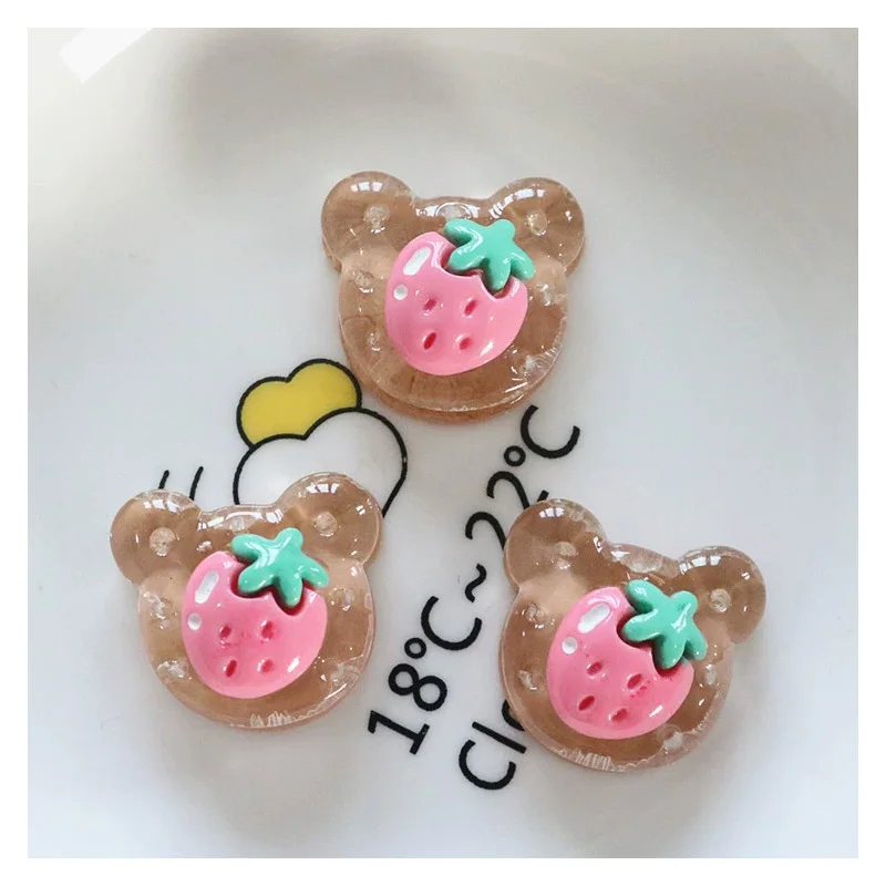 10pcs Mini Kawaii Fruit Bisscuit Resin Flat Back Cabochons Scrapbook Diy Party Hairpin Accessories
