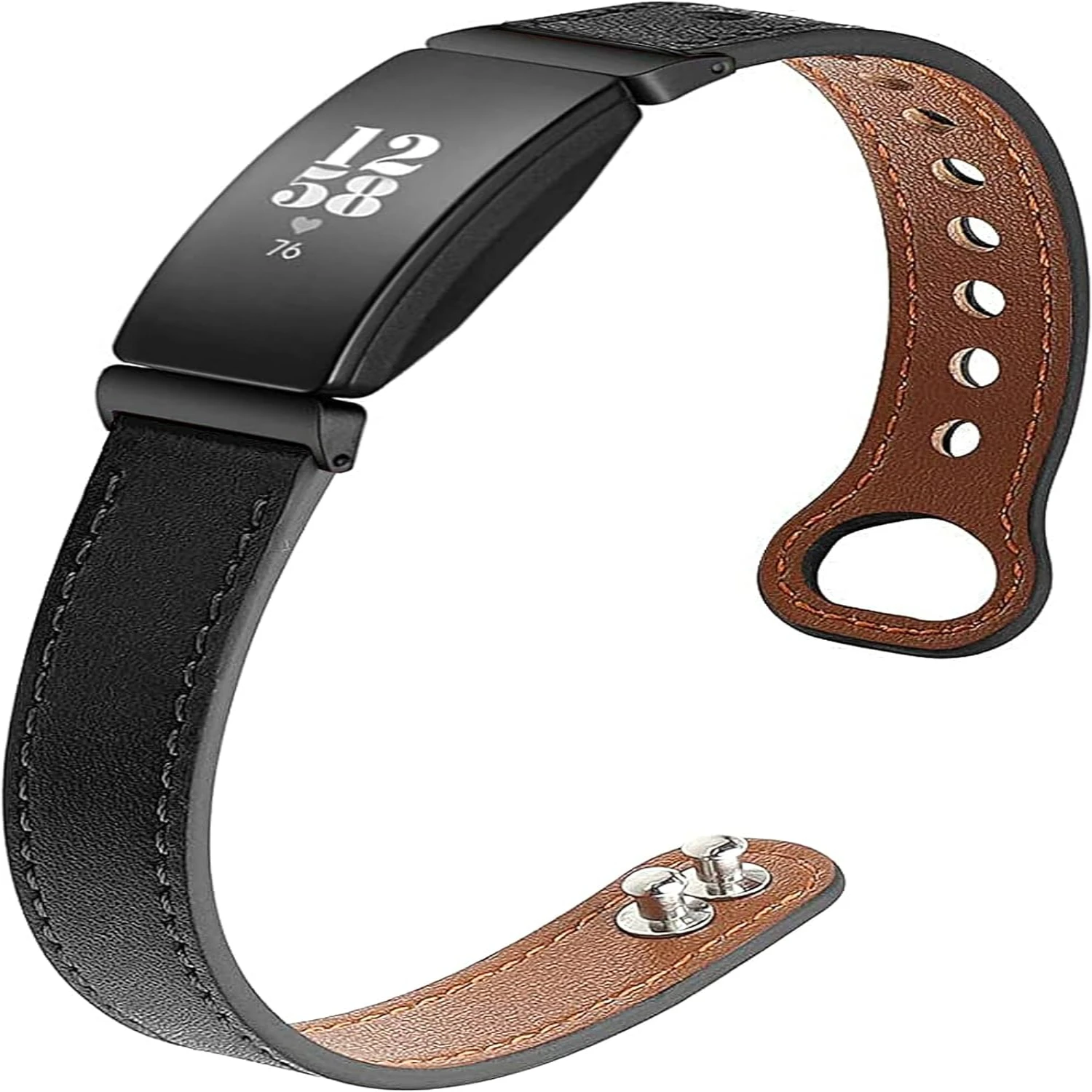 Upgrade your style with stylish and durable leather straps for Inspire HR/Inspire 2 - Top-quality, premium replacement bands for