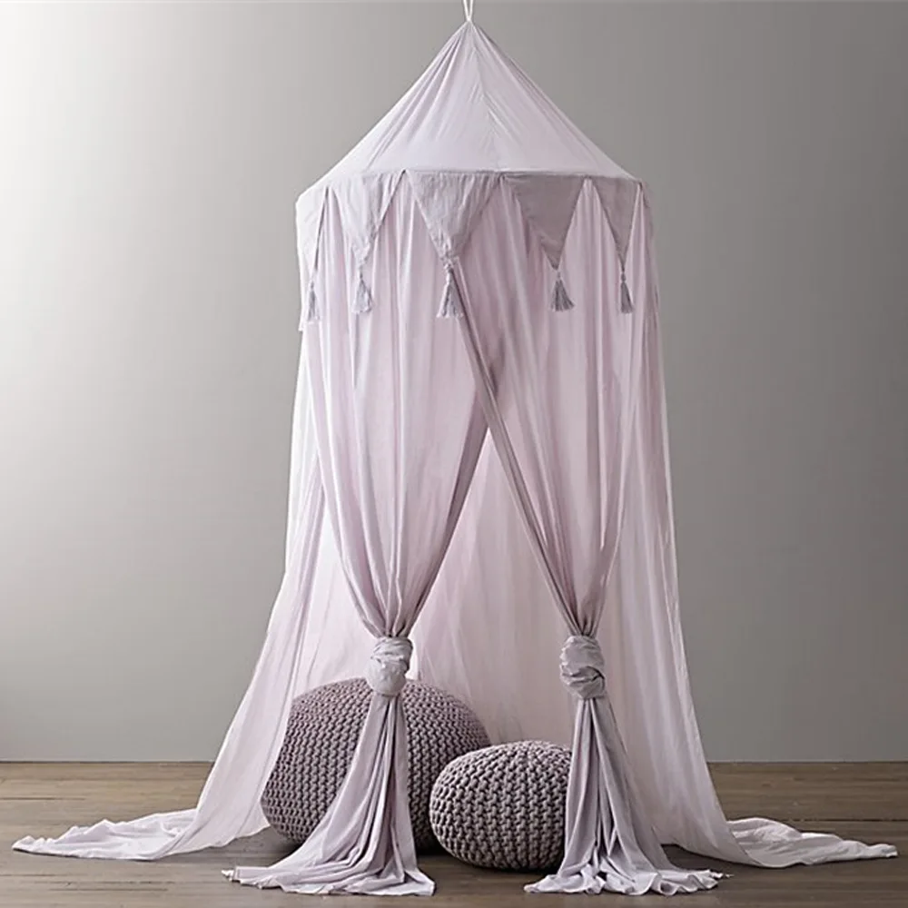 Mosquito Net Dome Shaped Nordic Style Chiffon Fancy Bed Canopy Baby Room Decoration Bedding Mosquito Net for Kindergarten