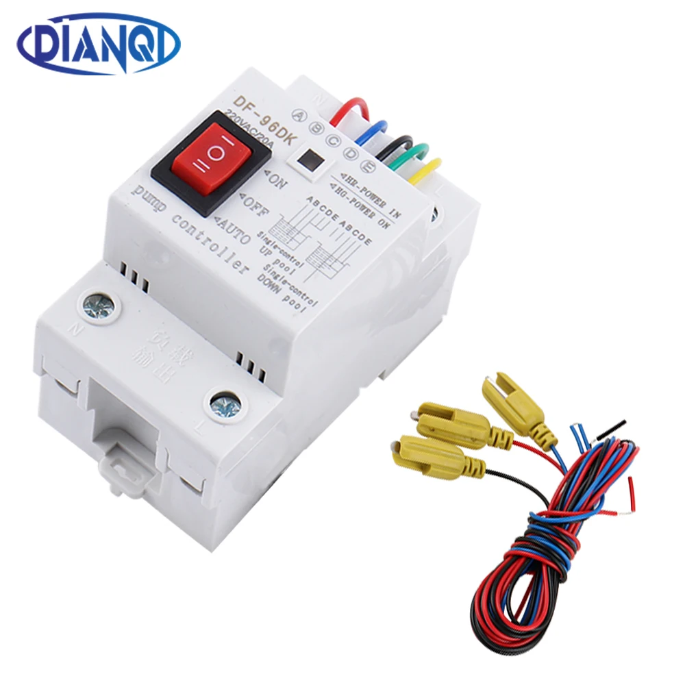 DF-96D DF96DK controlador automático de nivel de agua controlador de bomba cisterna interruptor automático de líquido 220V control de nivel de agua de carril Din