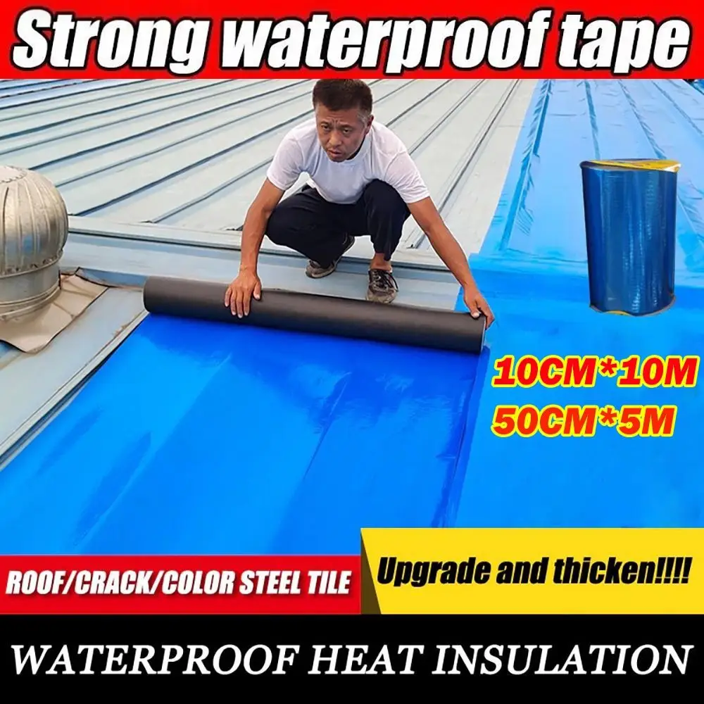 

New Upgrade Waterproof Tape Thicken Blue Roof Leaks Repair Sealant Tape