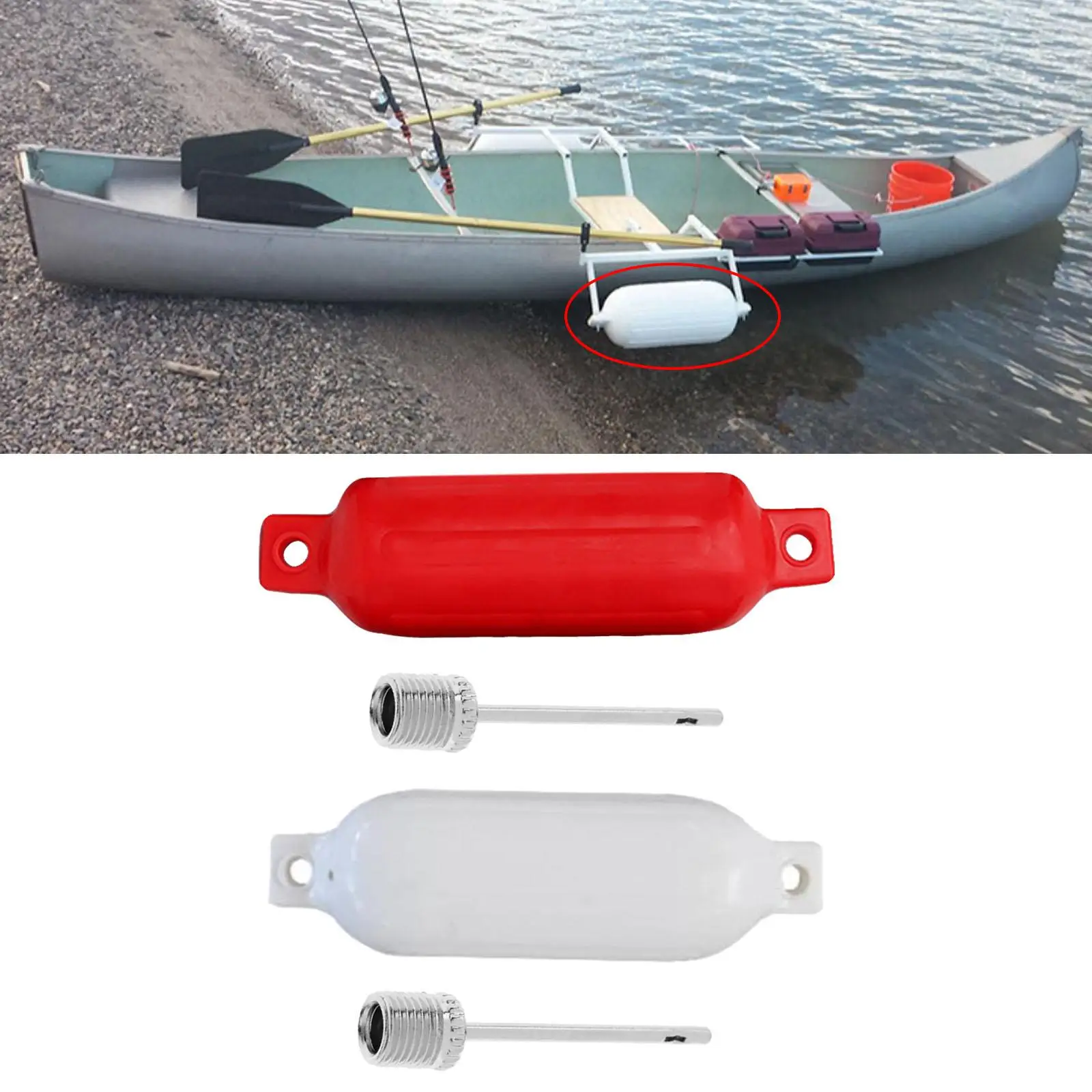 

Boat Bumpers for Docking Come with Inflatable Marine Boat Fender Pontoon Bumper Guards for Fishing Boats Bass Boats
