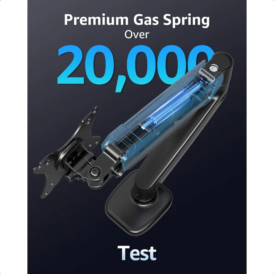 Single Monitor Desk Mount Adjustable Gas Spring Monitor Arm port Max 32 Inch Screen Computer Monitors Stand with Clamp Grommet