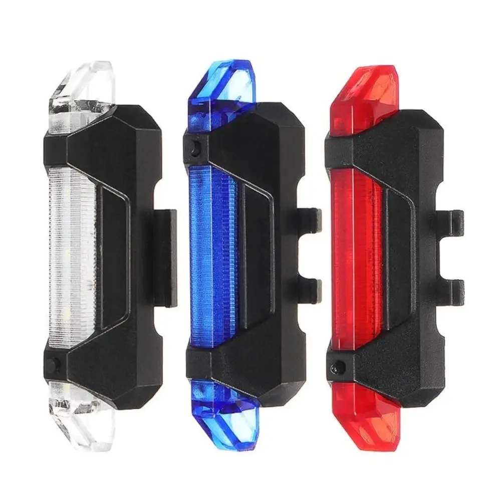 Fashion USB Rechargeable City Mountain Bike Bicycle Light Flashing Waterproof Rear Bicycle Light Colorful Safety Lights