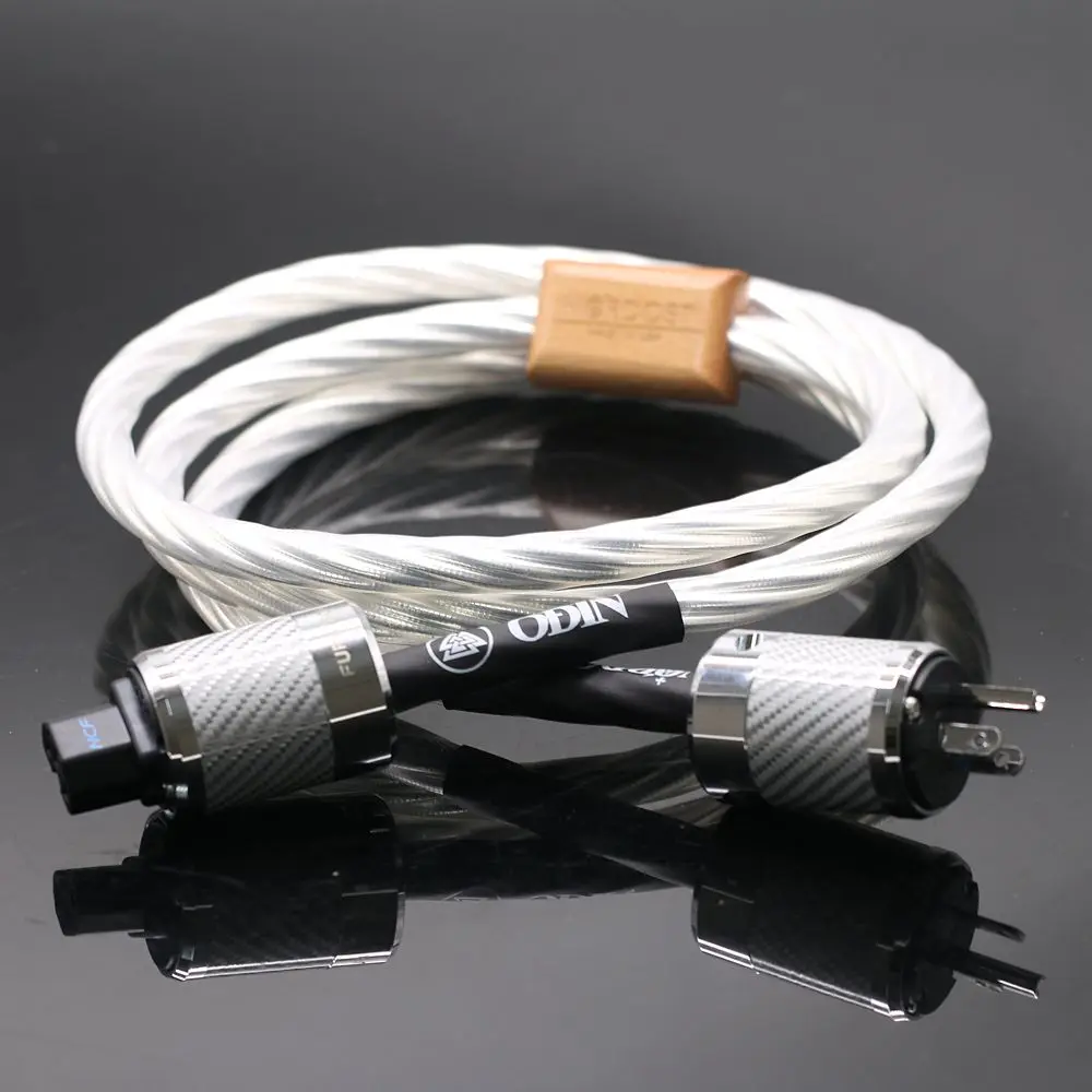 

Original Nordost Odin2 7N silver-plated flagship power cable 7 15AWG solid core conductors with Furutech carbon fiber NCF plug