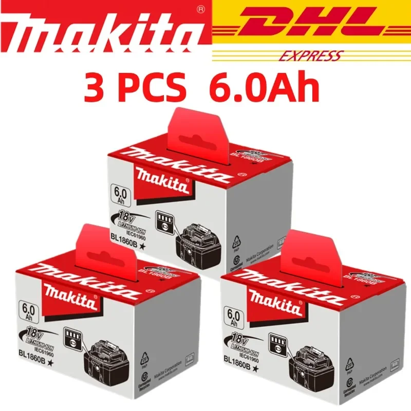 

Makita 18V 6.0AH,original Makita tool battery BL1850 BL1860B compatible with Makita tools, long-lasting high capacity Makita 18V