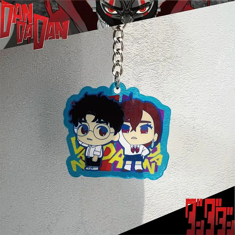 Anime Cartoon DAN DA DAN Acrylique Porte-clés, Pendentif Sac À Dos, Confrontal Ornements, Renforcement des Clés, Accessoires, Figure Décoration Cadeau