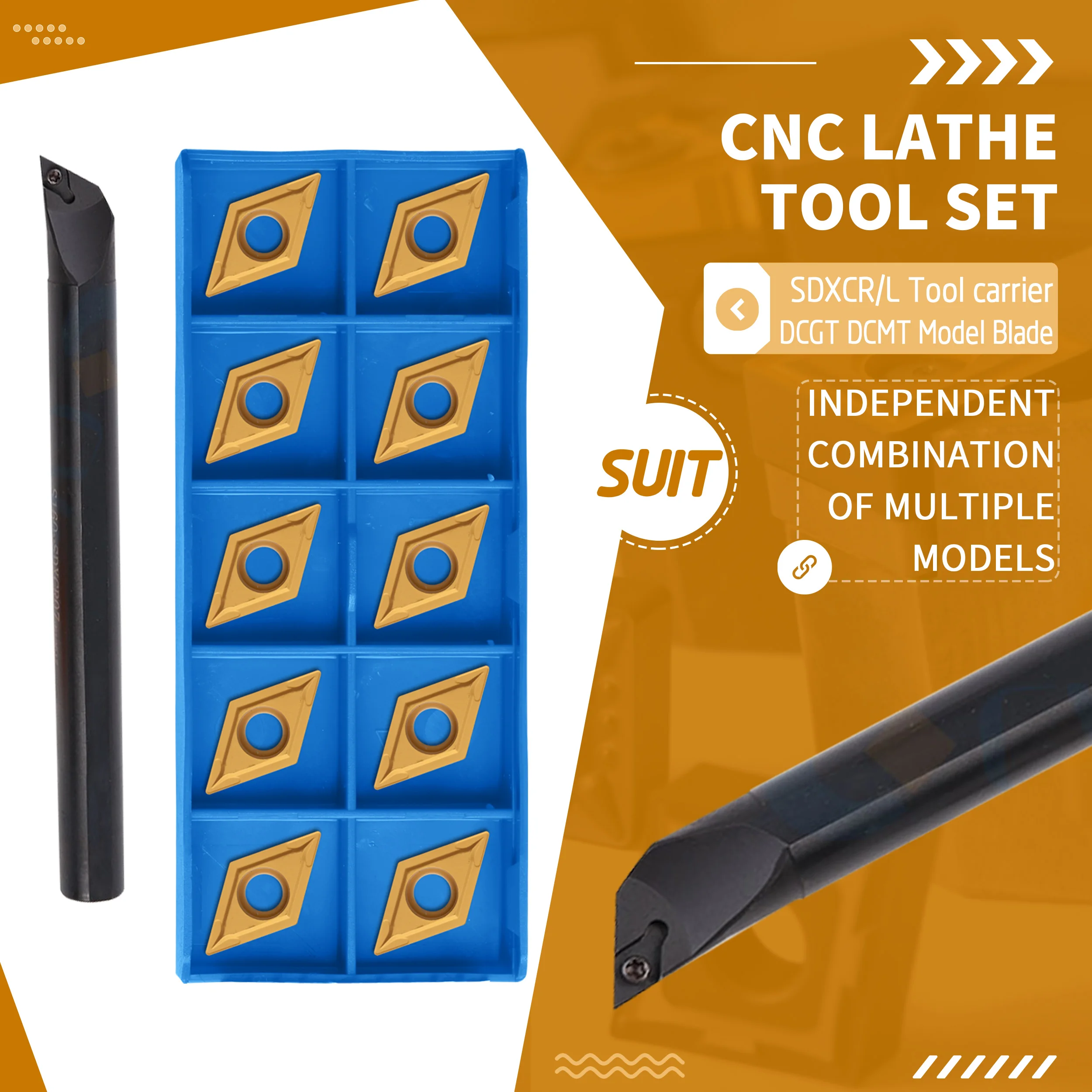 S16Q S20R S25S SDXCR11 CNC المخرطة الداخلية تحول أداة حامل + 10 قطعة DCMT آلة أدوات كربيد شفرة مكافحة صدمة مقاومة ارتداء