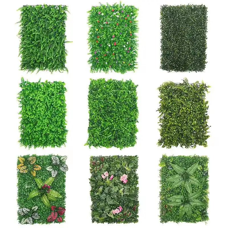 Artificial Plant Lawn DIY Background Wall Simulation Grass Leaf Wedding  Decoration Green Carpet Turf  Home Garden Decor