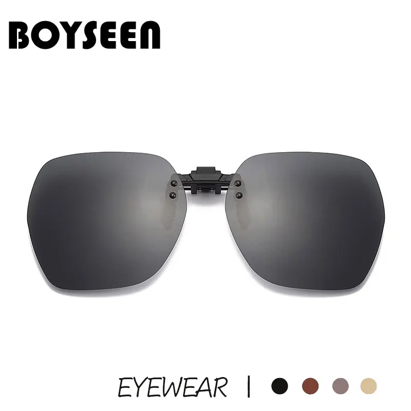 Polarized Clip On Sunglasses ,Men Photochromic Glasses Clips Car,Driver Night Vision Yellow Night Vision Goggles Clip UV400
