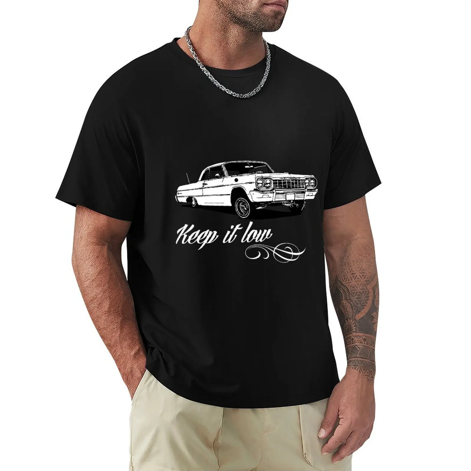 Lowrider- Keep it Low Impala T-Shirt Holiday Party T-Shirt for Men