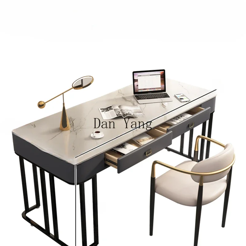 Cyh rock slab desk workbench office table and chair household light luxury modern computer desk