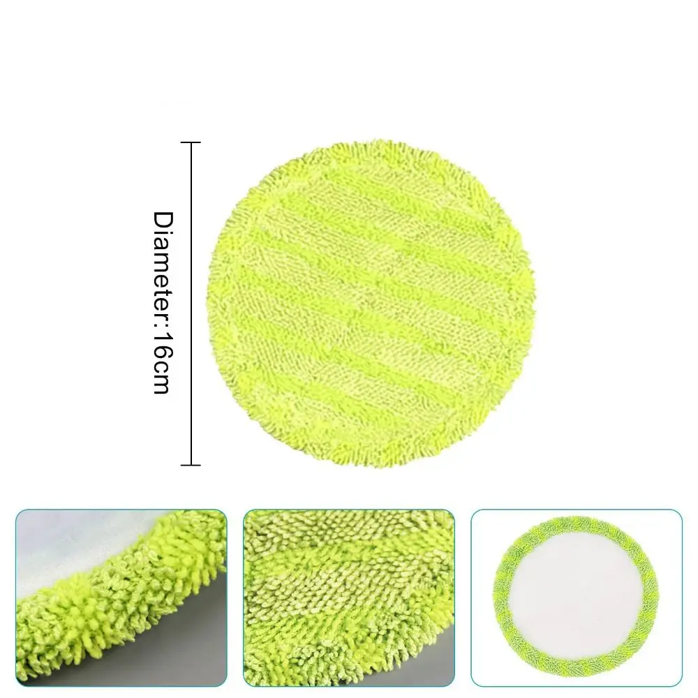 2 Pcs 16cm Circular for Electric Mop Microfibre Pads Electric Mop Replacement Cloth Mop Cleaning Cloth Floating Mop Pads