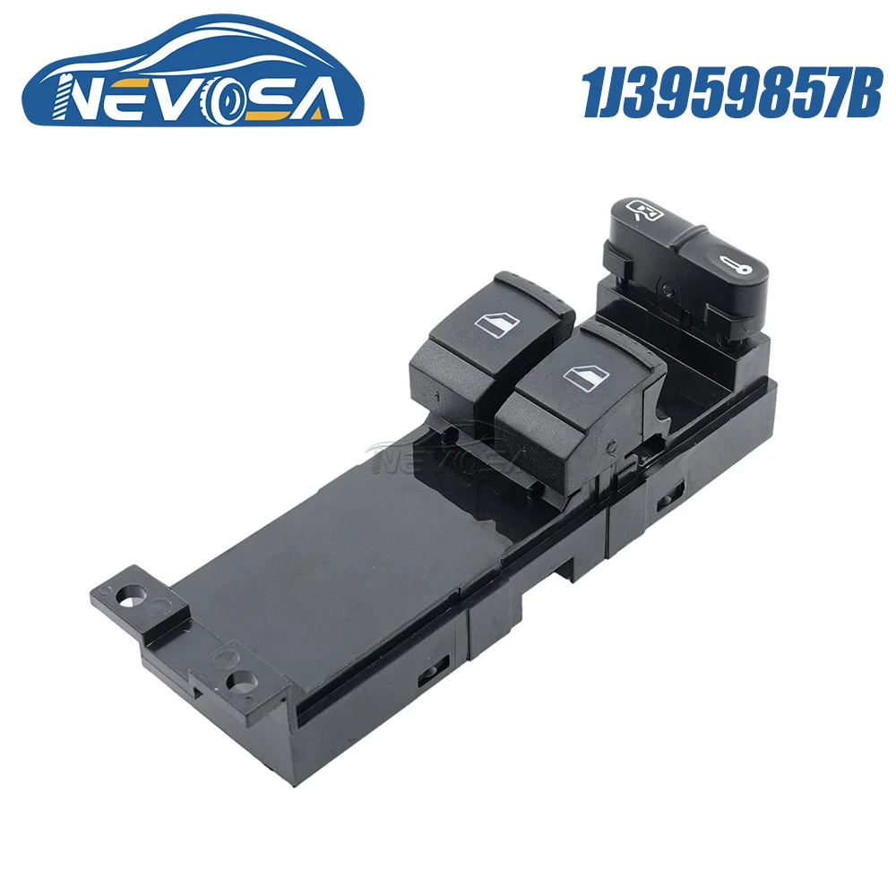 

NEVOSA 1J3959857B For VW Bora Golf 4 Passat 3B 3BG Seat Leon 1 Toledo 2 Power Window Lifter Control Switch 1J3959857 1J3959857A