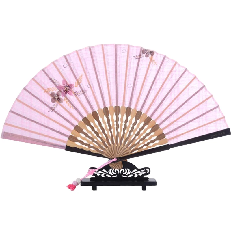 China folding fan wedding hand fan portable portable fan outdoor play selfie decorative fan hand crank fan for dance lovers