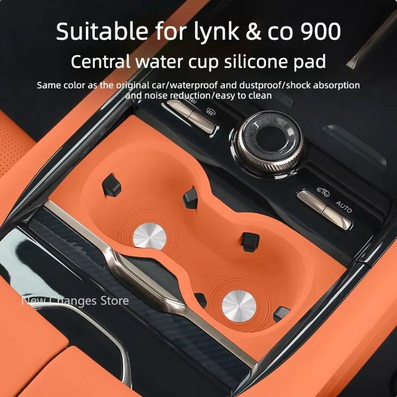 

For Lynk&Co 900 2025 2026 Water Cup Storage Box Silicone Storage Holder Auto Styling modify Accessories