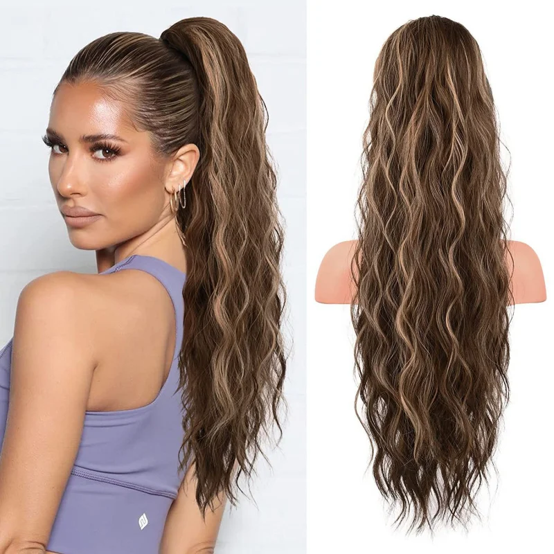 

Drawstring Ponytail for Women with Water Wave Long Curly Hair WholesaleWig Ponytail