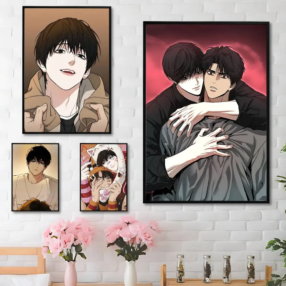 Manga R-Reverse T-Thinking Poster Fancy Wall Sticker for Living room bar retro decorative painting room