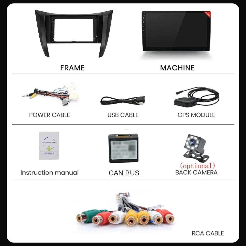 for Nissan Navara Frontier NP300 4 D23 2014-2021 Android 13 CarPlay Radio Android Auto Car Multimedia GPS 4G Player Stereo