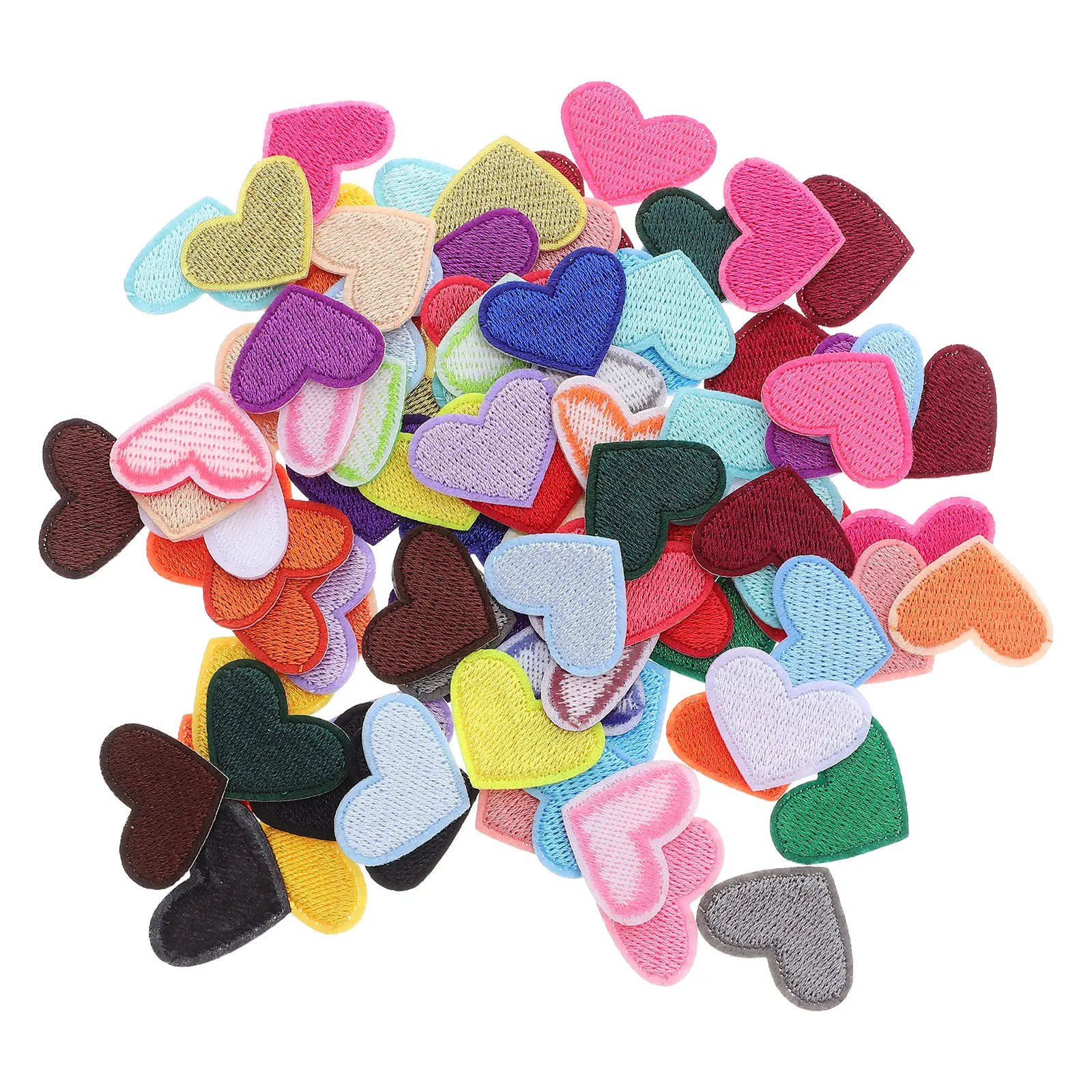 

93 Pcs Clothes Patch Decor Decorative Fabric Patches Cute Heart Computer Colorful Sew on Appliques Iron Clothing Repair Girl
