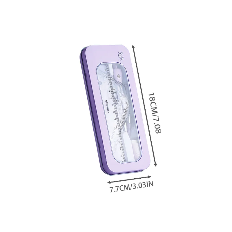 7pcs set of student specific compasses and rulers for elementary school students, prizes, gifts, learning supplies, stationery