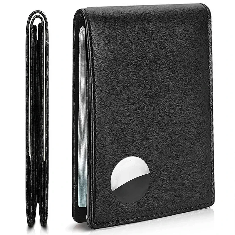 Rfid Airtag Geldbörsen Kohlefaser Kreditkarteninhaber Bifold Geldbeutel Ausweis Bank Karteninhaber Slim Air Tag Geldbörse für Männer Carteiras