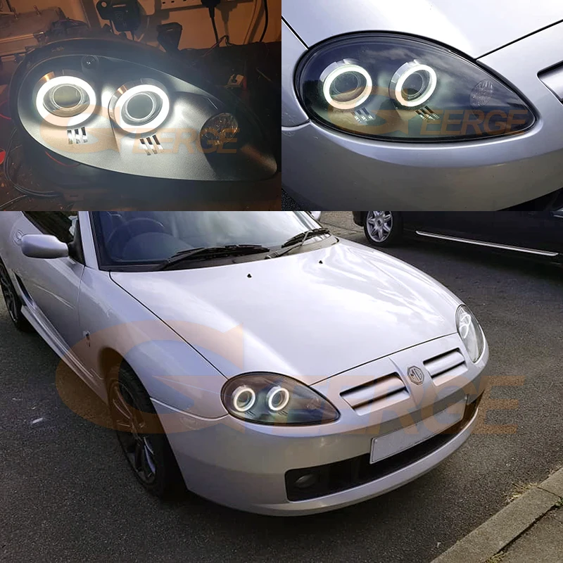 Dla MG TF MGTF 2002 2003 2004 2005 2006 2007 2008 2009 Ultra Bright LED Angel Eyes Halo Rings Kit Day Light Akcesoria samochodowe