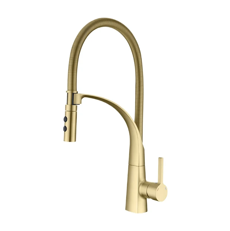 

Universal faucet, American anti-splash nozzle kitchen hot and cold copper spring faucet