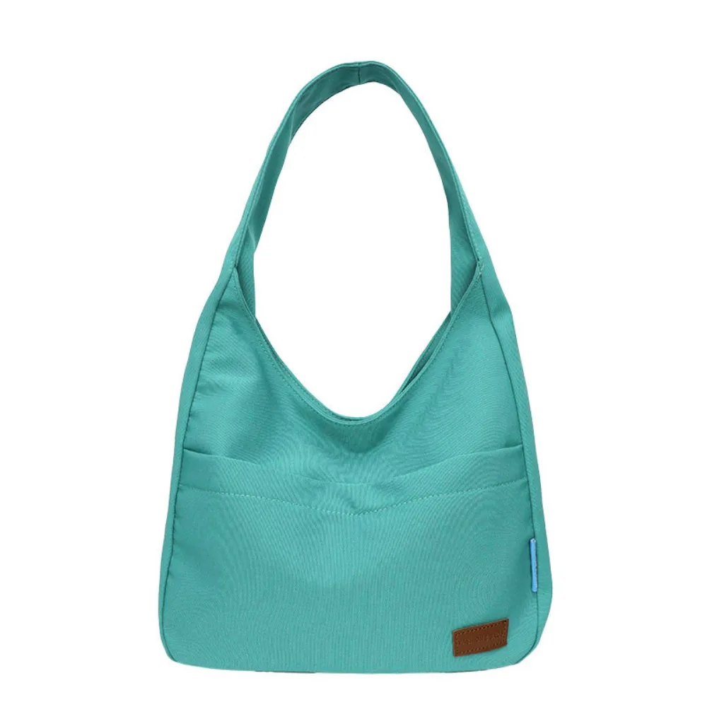 

Versatile Large Capacity Simple Tote Bags Square Pure Color Canvas Shoulder Bag Waterproof Underarm Bag Teens School Bag Outdoor