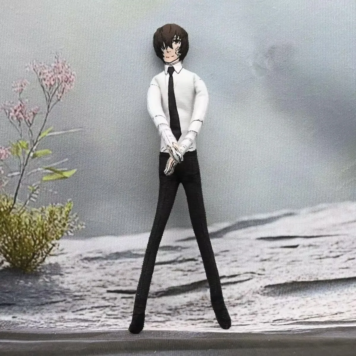 Wen Hao, chien sauvage, Dazai Zhi, cosplay, souris abstraite, jouet sec, mains et pieds, squelette en fil de fer, peut être déplacé pour la pose