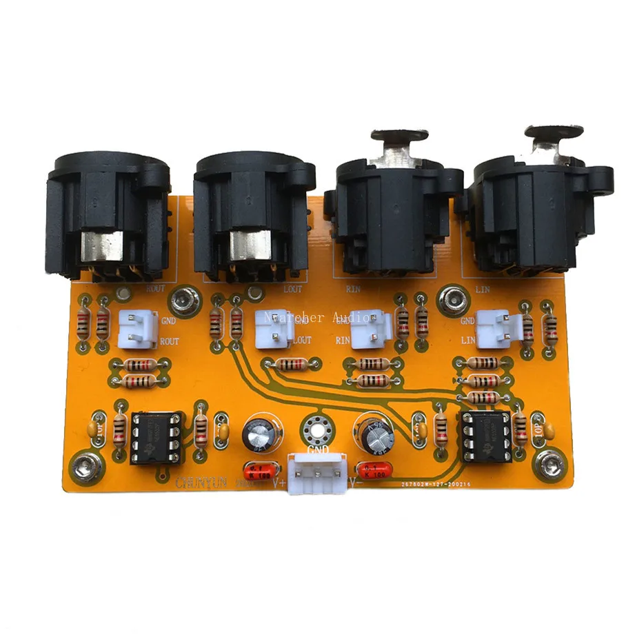 Balanced front-end board, balanced to unbalanced, RCA to XLR, unbalanced to balanced, finished kit