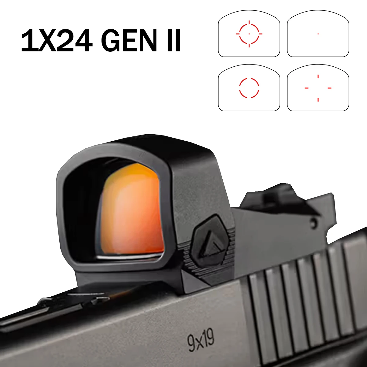 

1x24 Gen Ll Red Dot Sight Tactical Reflex Multi Reticle Airsoft Collimator Red/Green Dot Sight for Hunting 100% Original
