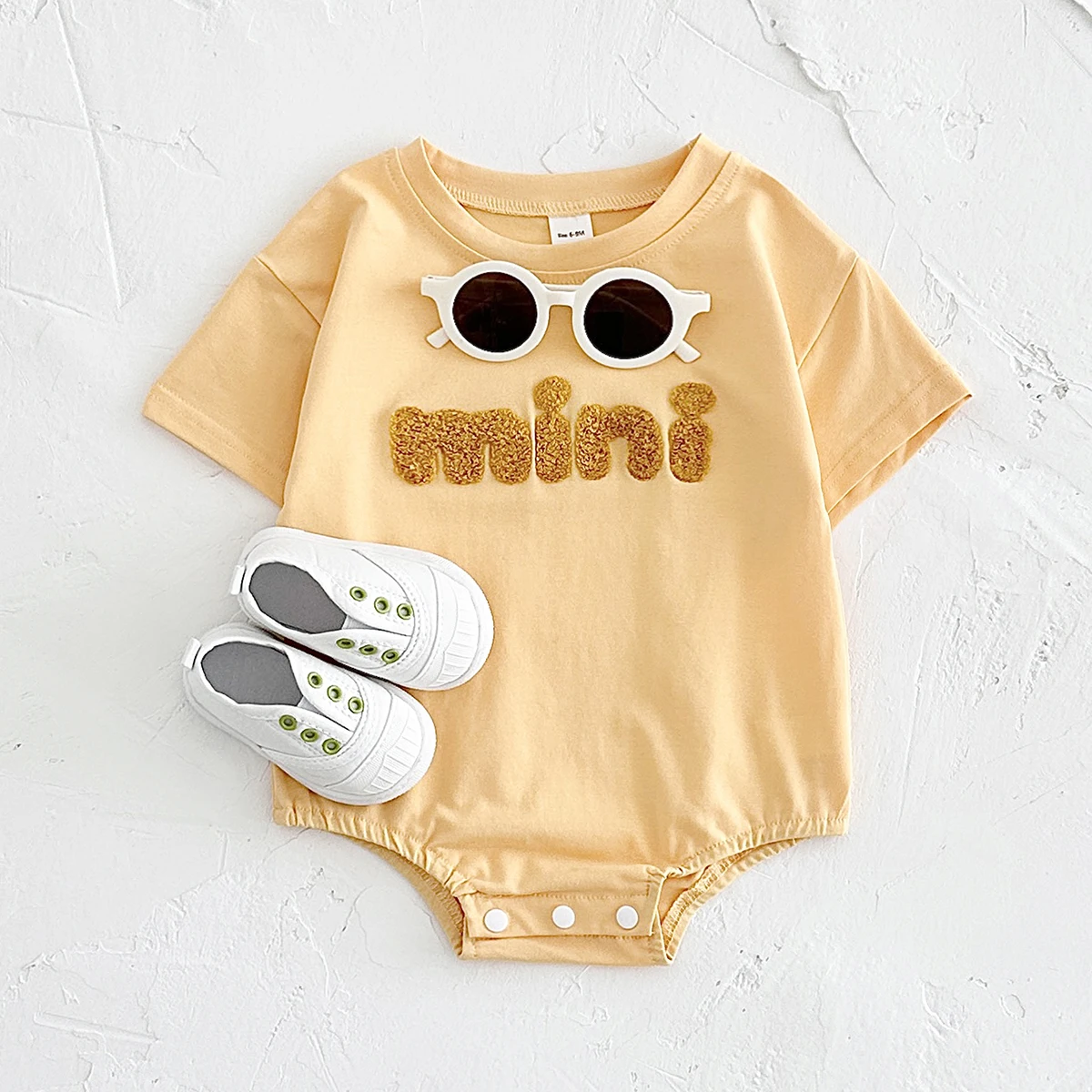 

New Newborn Baby Boy Girl Clothes Summer Baby Triangle Romper Clothing jumpsuit Plush Letter MINI Infant 0-18M