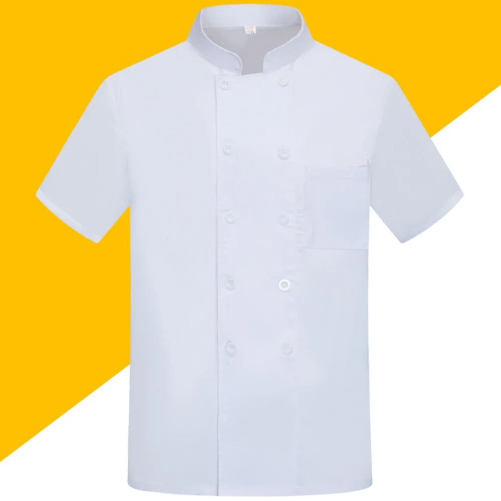 Back Full Network Chef Work Clothes for Men Short Sleeve Breathable Chef Clothes for Women Hotel Kitchen Quality