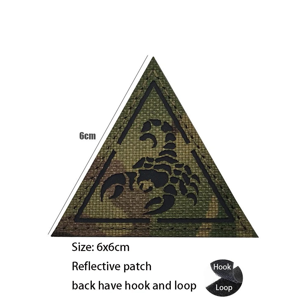 New Design Infrared Reflective Animal Scorpion Armband Rat IR Reflective Paratrooper Camouflage Square Patches for Clothing view 4