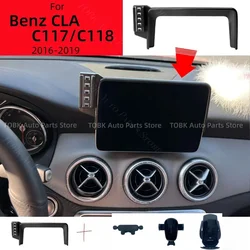 For Mercedes Benz CLA C117 2016-2019 Car Phone Holder Screen Fixed Base Navigation Bracket Wireless Charging Car Accessories
