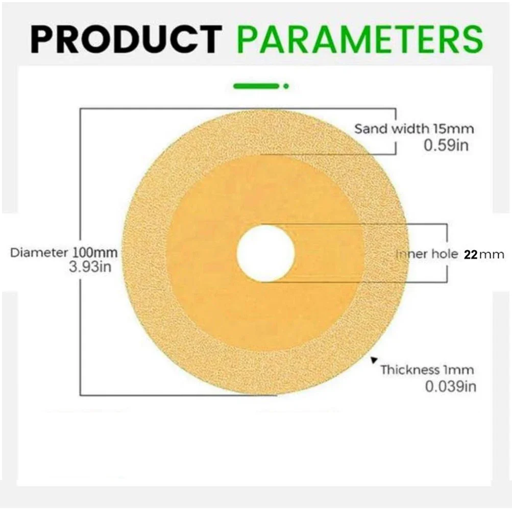 100mm Diamond Cutting Disc Glass Tile Saw Blade Marble Ceramic Jade Brazing Grinding Wheel For Angle Grinder Rotary Tools