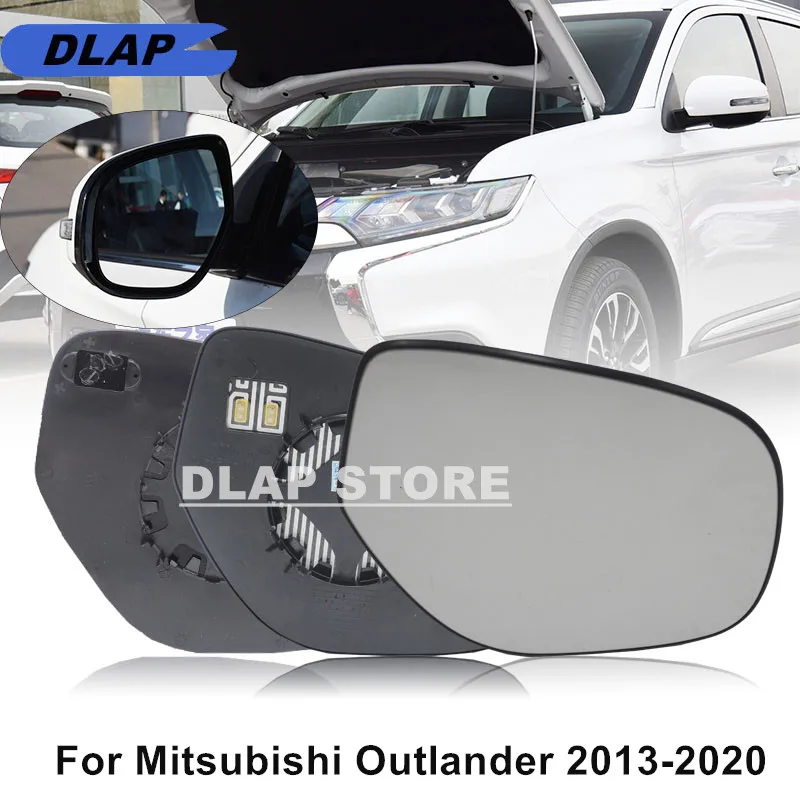 For Mitsubishi Outlander 2013-2020 Rearview Mirror Glass Lens With Heated NO Heated Side Mirror Lens