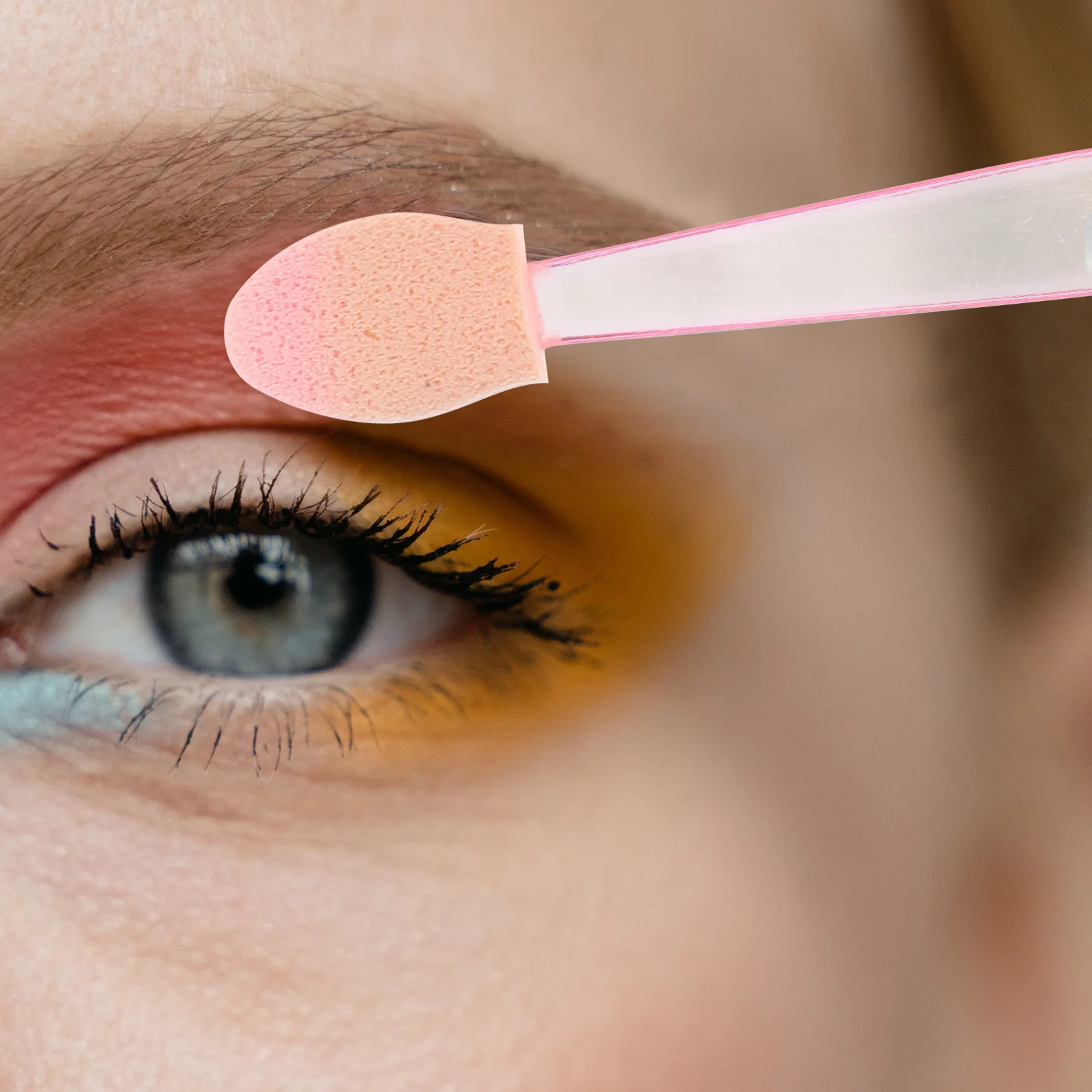 مجموعة واحدة من أدوات وضع ظلال العيون مزدوجة الأطراف مزدوجة الجوانب للاستعمال مرة واحدة، مجموعة فرش مكياج خفيفة الوزن ومحمولة ضرورية للعين #5